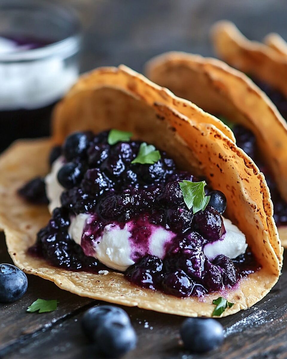 Blueberry Cheesecake Tacos