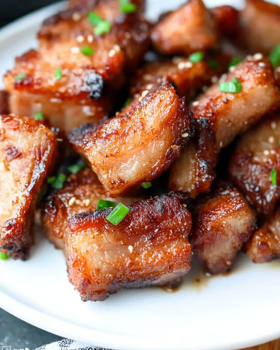 Air Fryer Pork Belly Bites