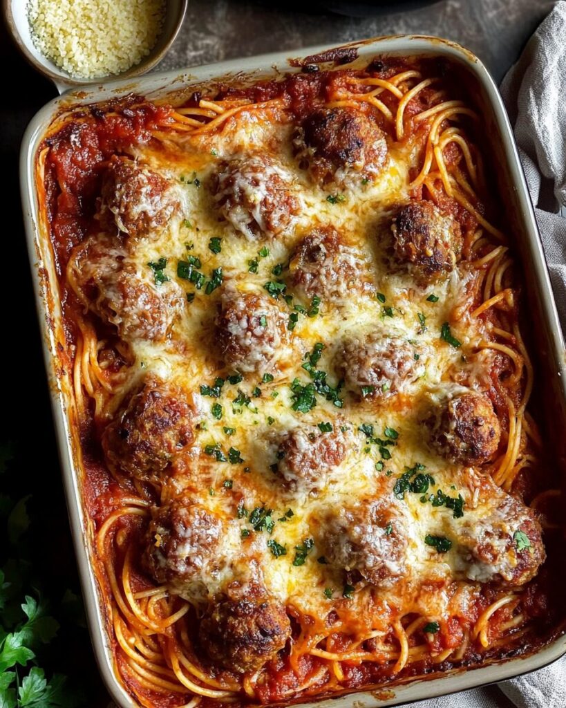 Baked Spaghetti and Meatballs
