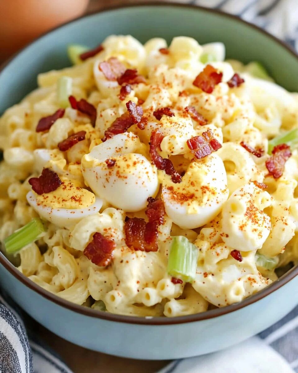 Creamy Deviled Egg Pasta Salad