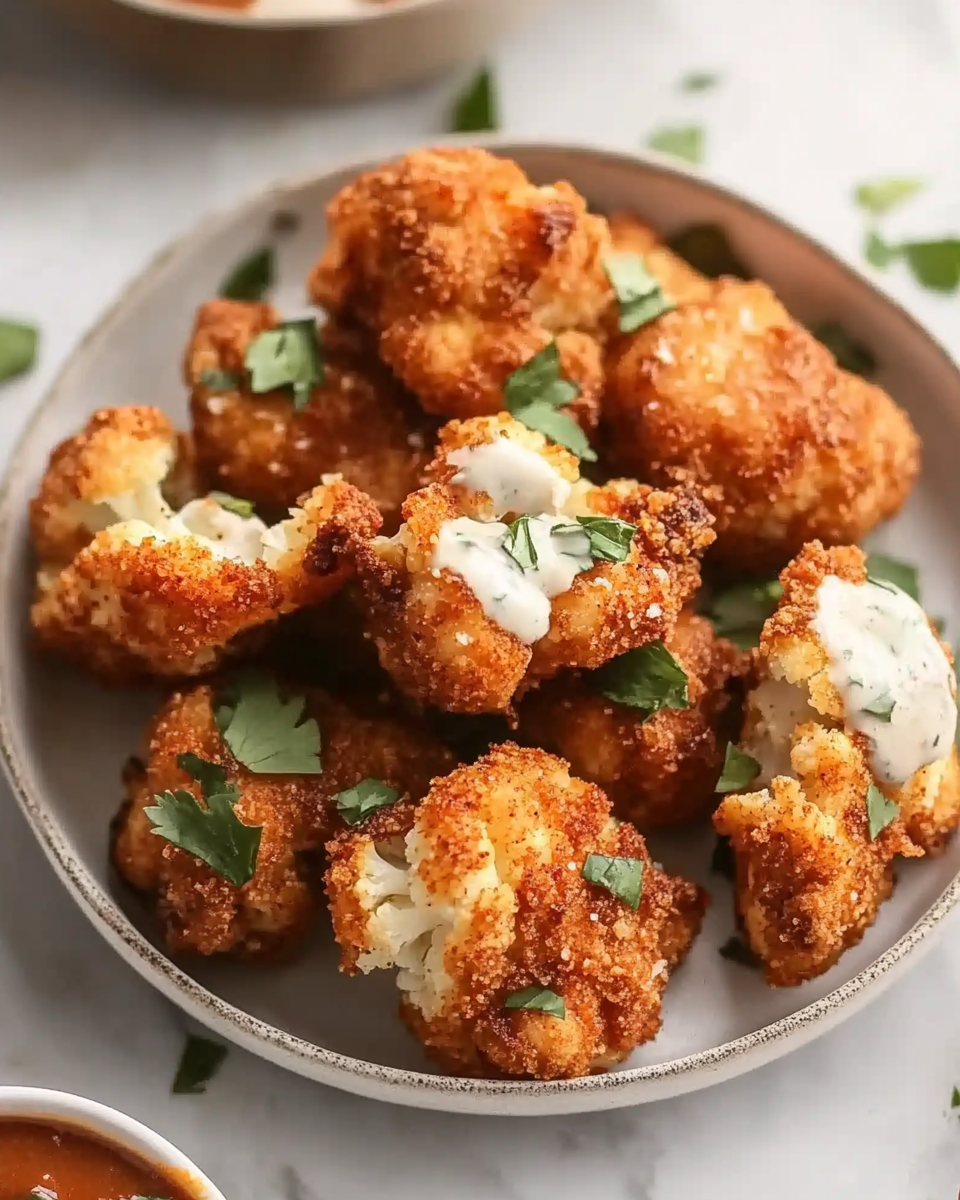 Crunchy BBQ Cauliflower Wings