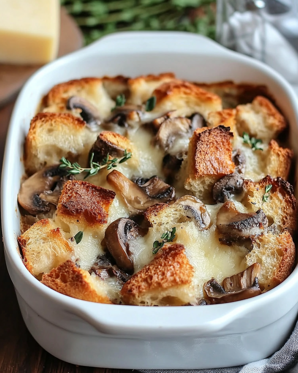 Savory Bread Pudding Mushroom