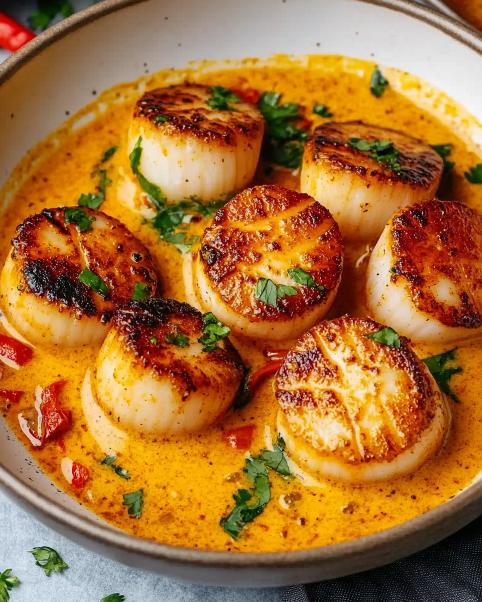 Spicy Coconut Curry Scallops