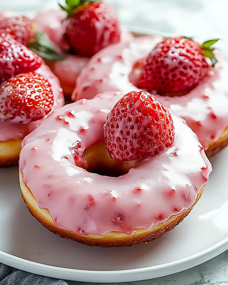Strawberry Cake Donuts