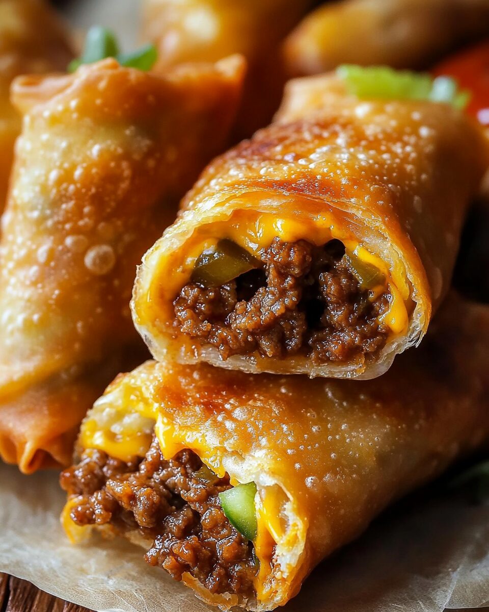 Cheeseburger Egg Rolls