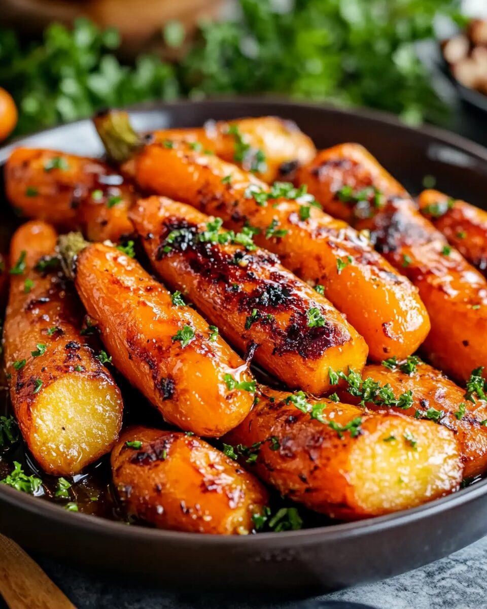 Honey Garlic Butter Roasted Carrots