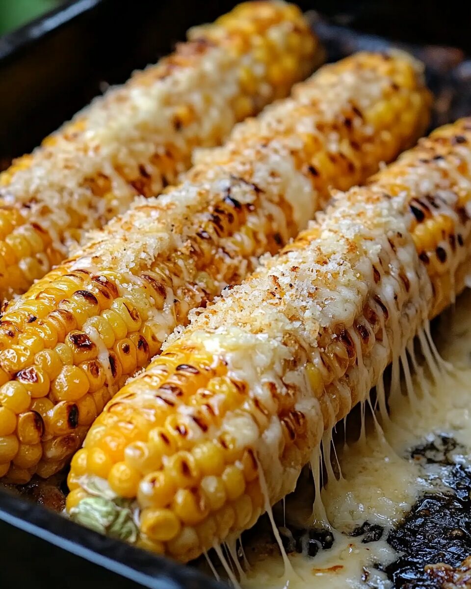 Garlic Butter Corn with Melty Cheese