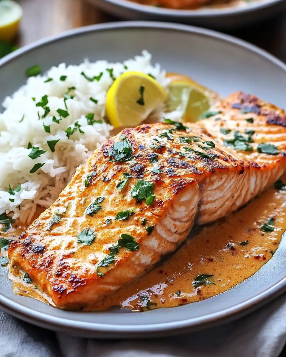 Coconut Curry Salmon with Garlic Butter