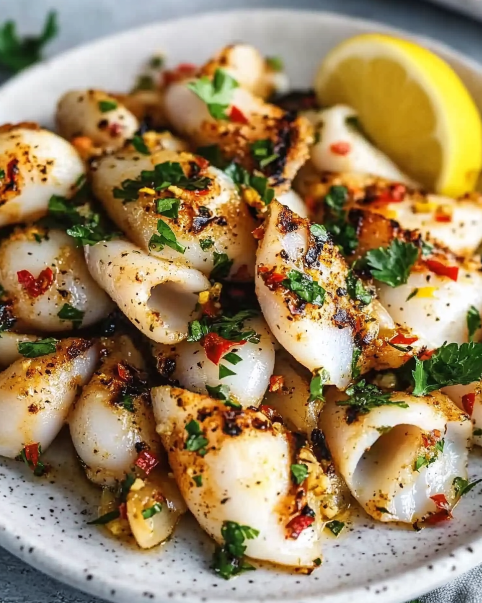 Grilled Garlic Chili Squid