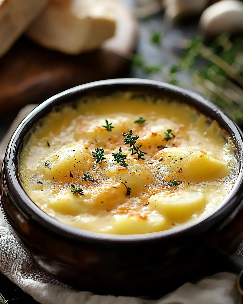 Garlic Cheddar Potato Soup