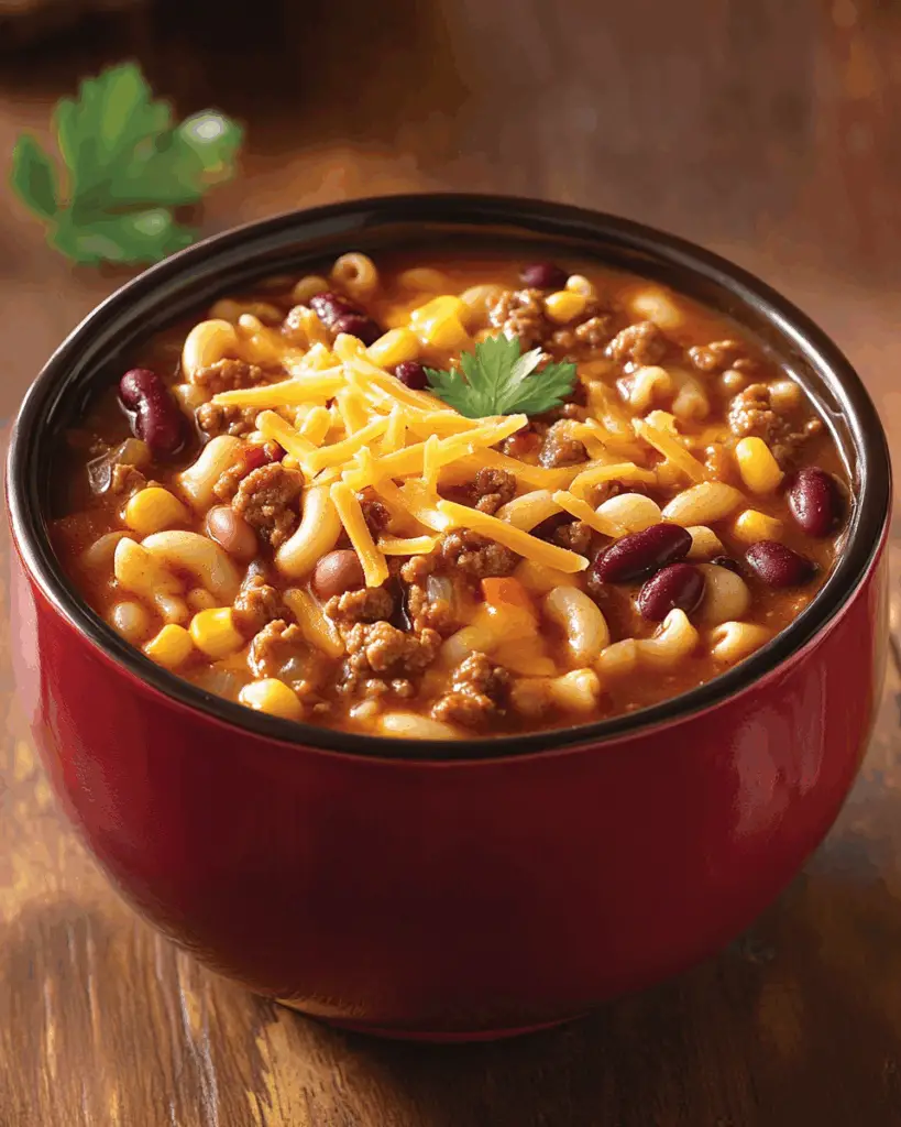 One Pot Chili Mac and Cheese