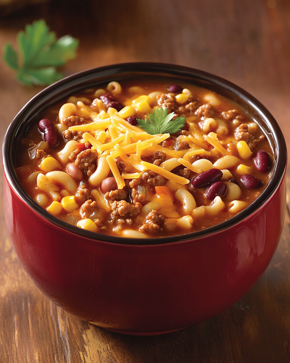 One Pot Chili Mac and Cheese