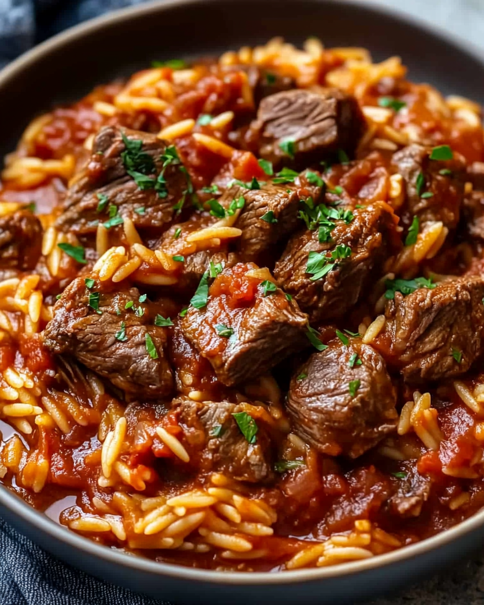 Beef Giouvetsi (Braised Beef and Orzo)