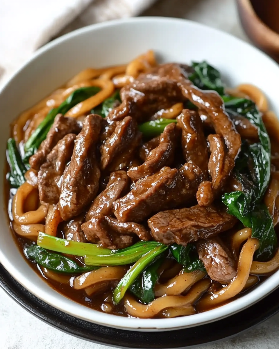 Black Pepper Beef Udon