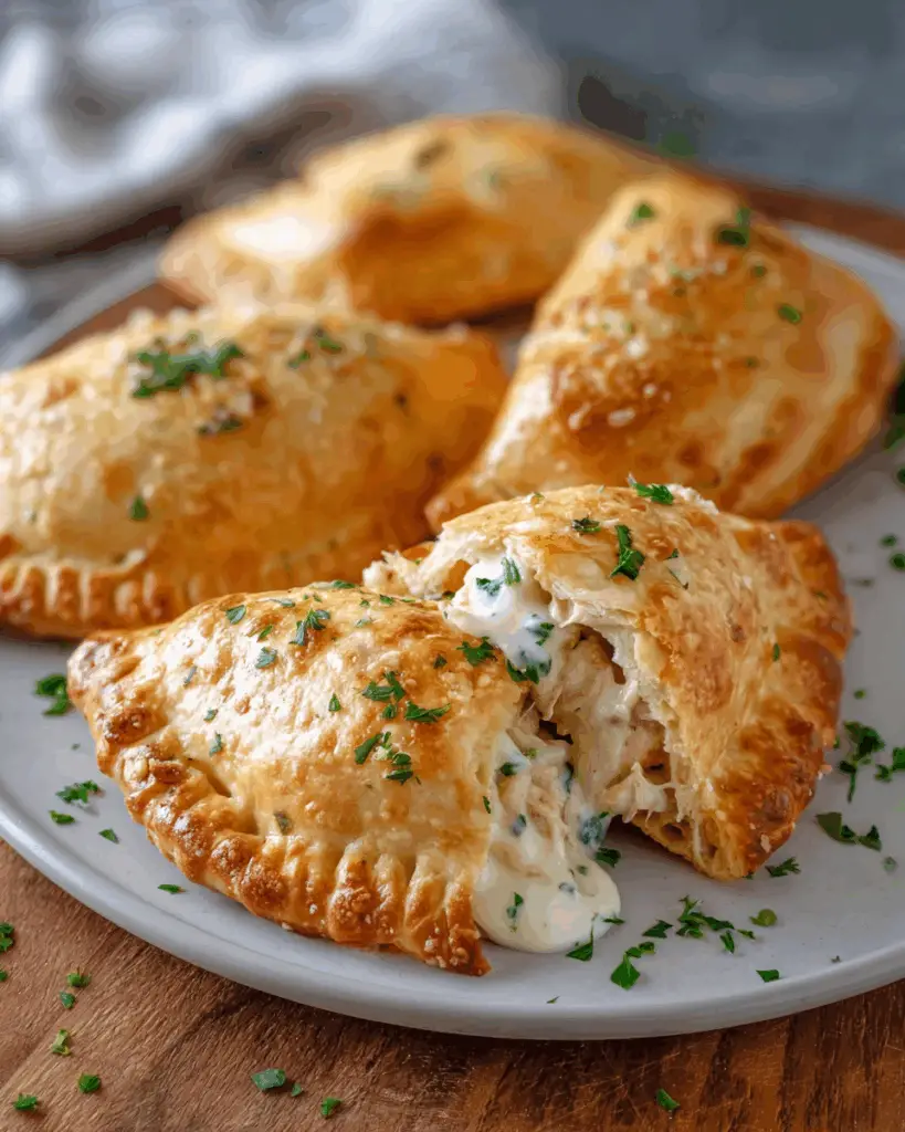 Chicken Alfredo Air Fryer Calzones