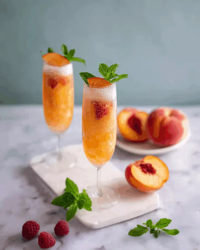 Non Alcoholic Peach Bellini