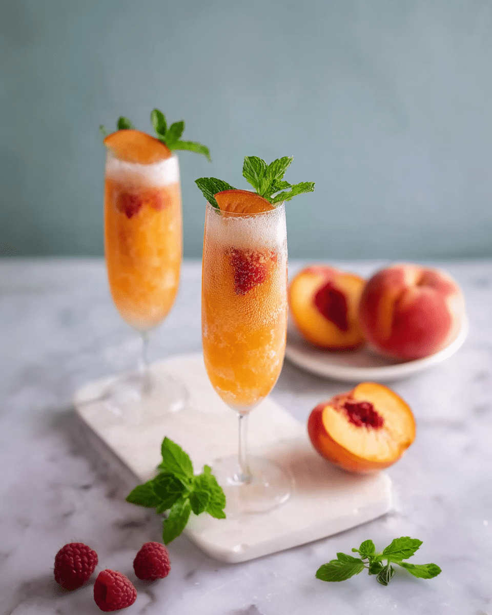 Non Alcoholic Peach Bellini