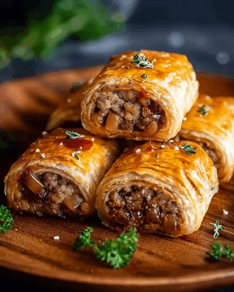 French Onion Sausage Rolls