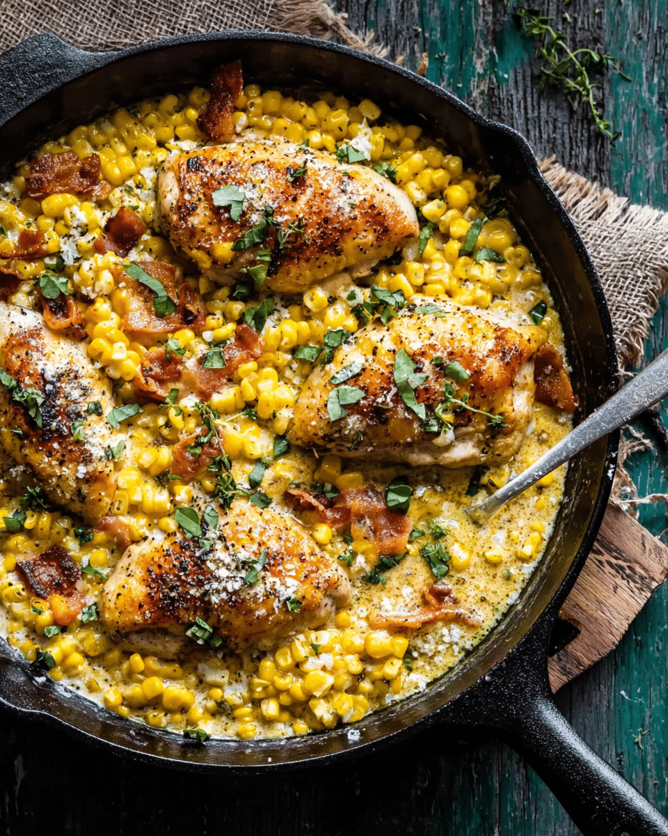 Garlic Butter Creamed Corn Chicken