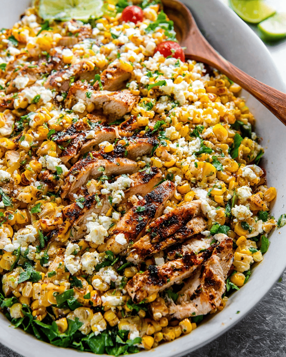Grilled Mexican Corn Chicken Salad