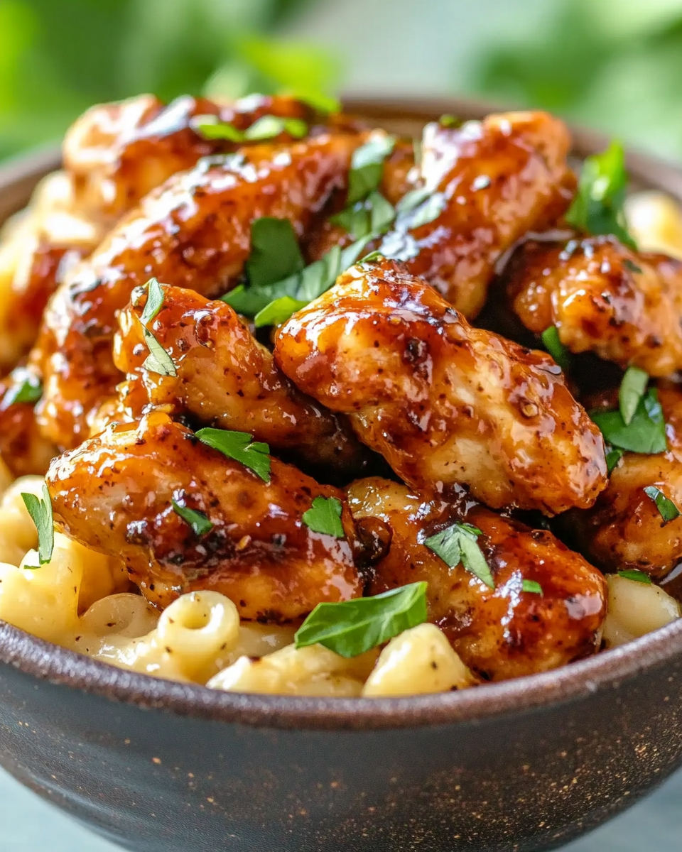Honey Pepper Chicken Mac and Cheese