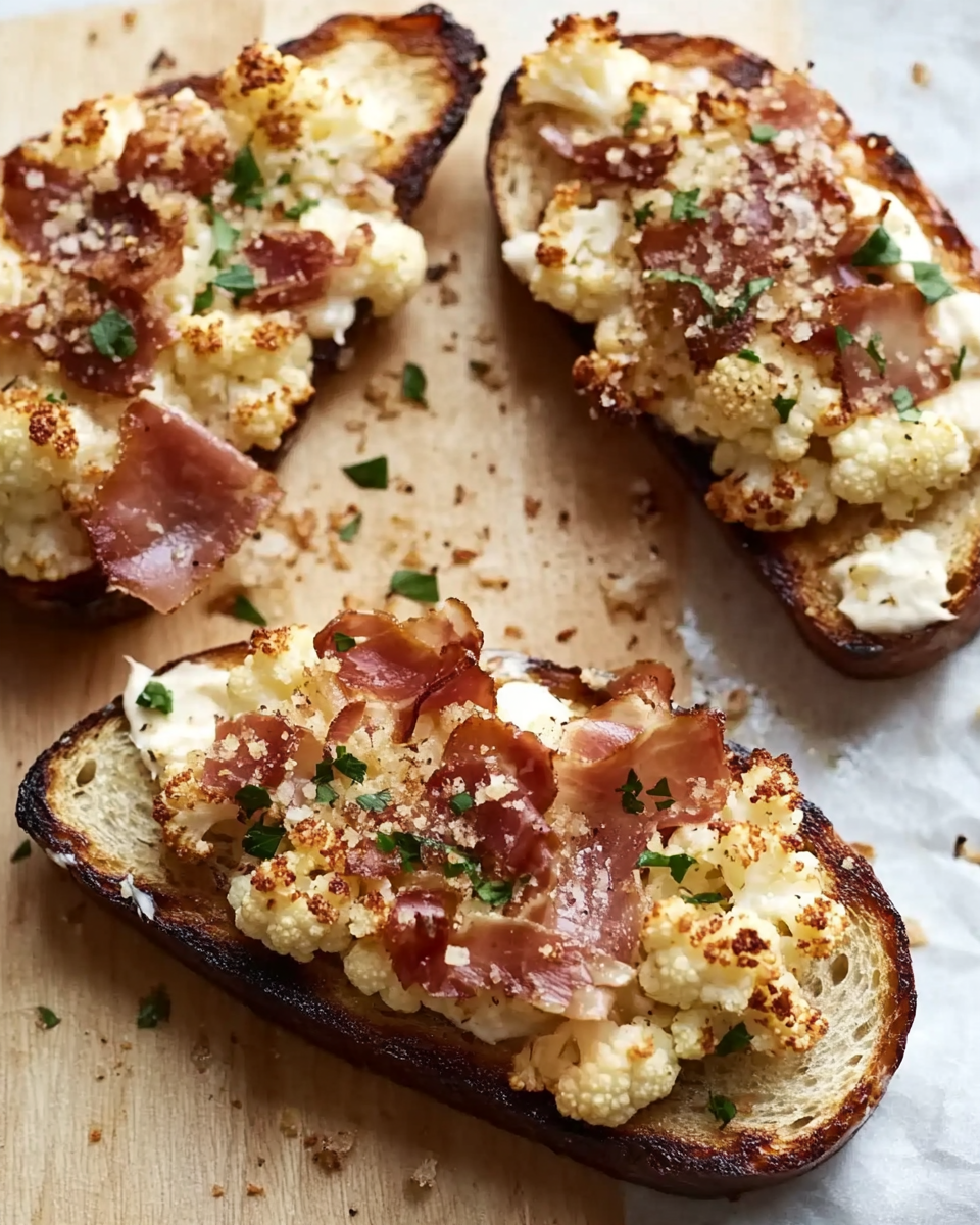 Ina Garten's Cauliflower Toasts
