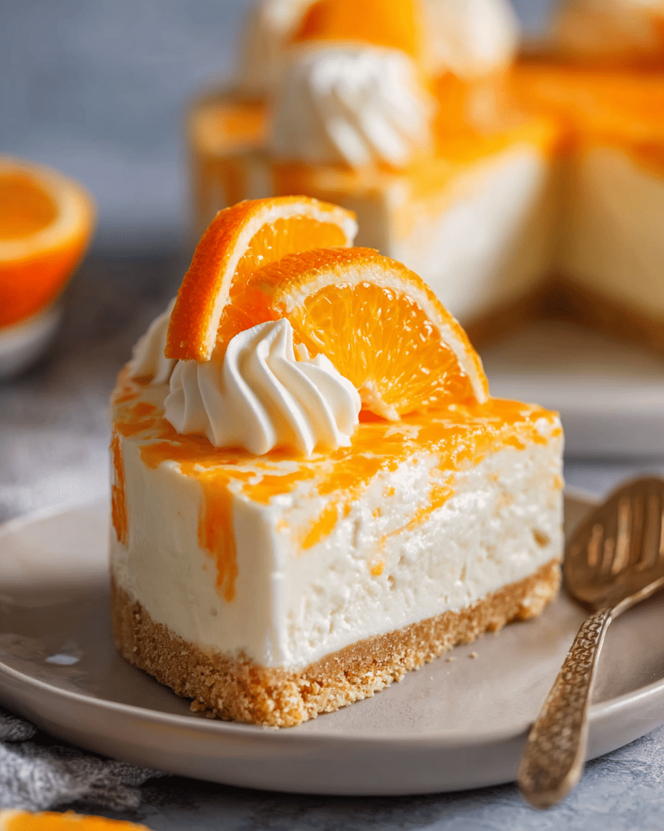 No-Bake Orange Creamsicle Cheesecake