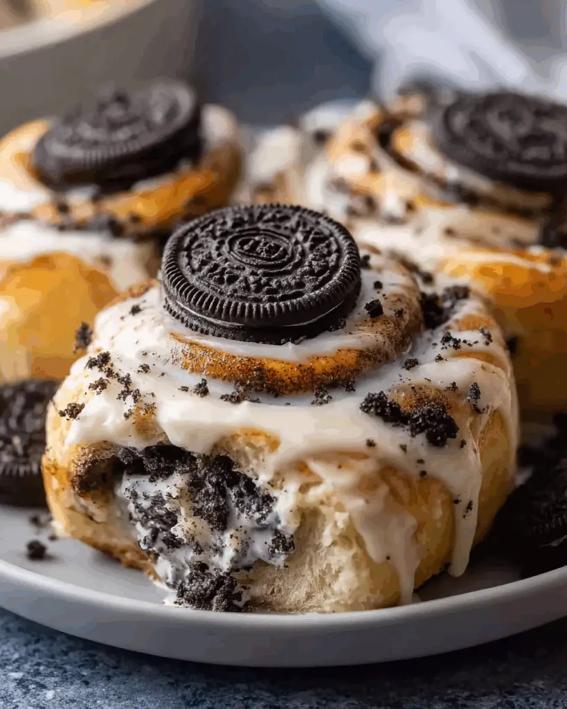 Oreo-Stuffed Cinnamon Rolls