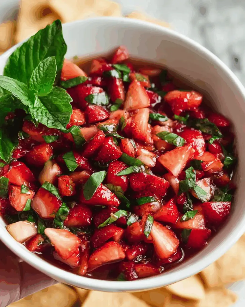 Strawberry Salsa with Balsamic and Herbs