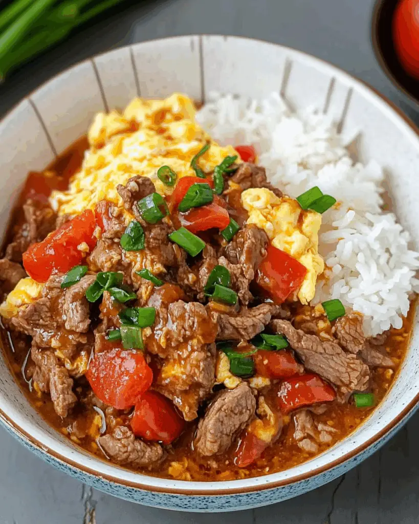 Chinese Tomato Beef Egg