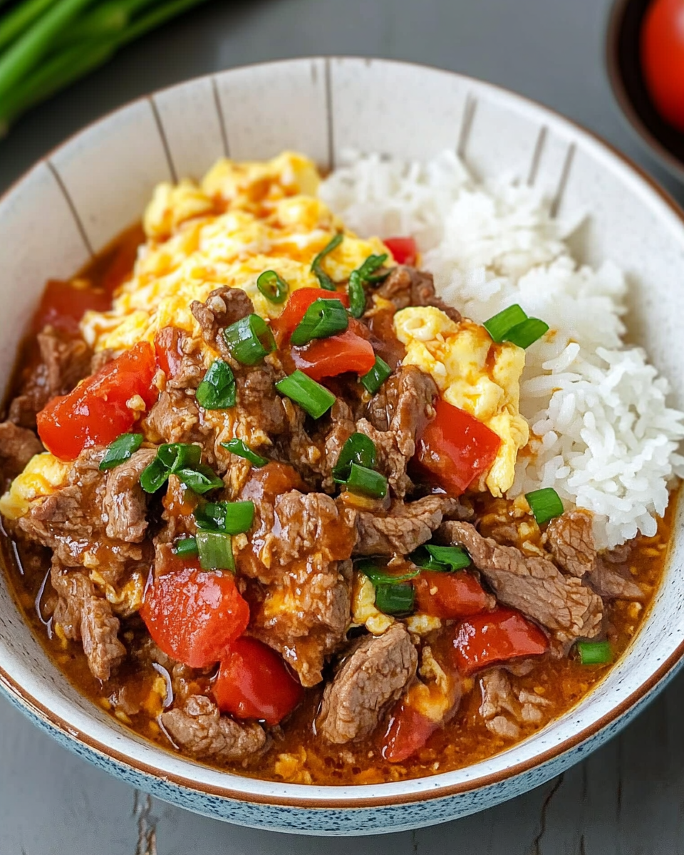 Chinese Tomato Beef Egg