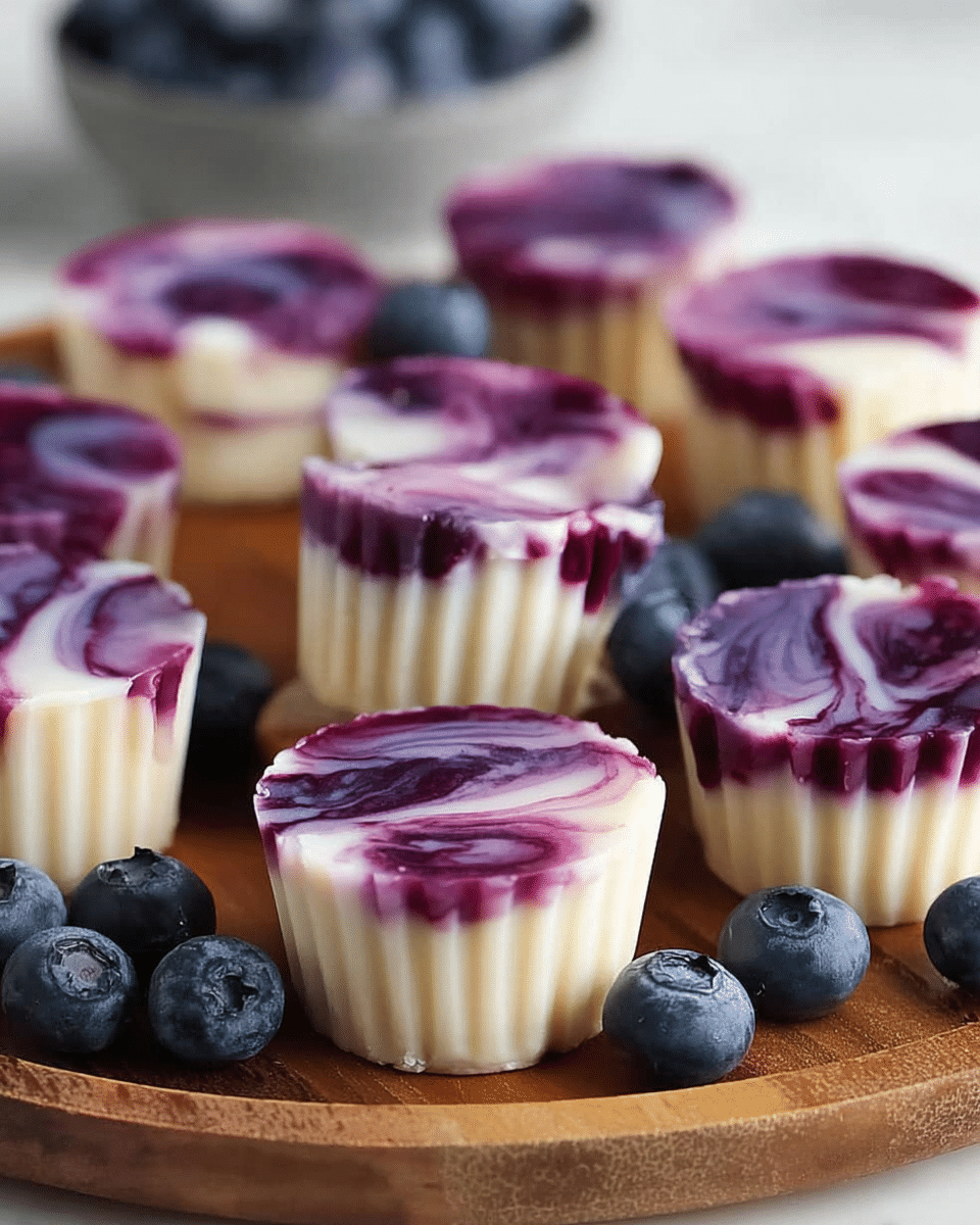 Blueberry Swirl Yogurt Bites