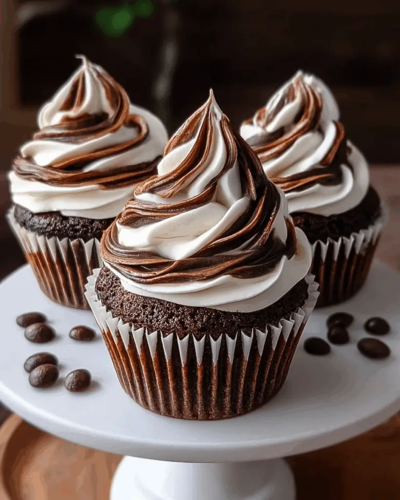 Chocolate Coffee Cream Cupcakes
