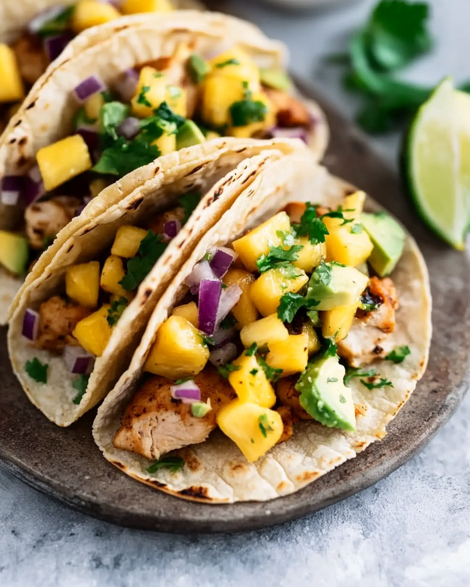 Hawaiian Huli Huli Chicken Tacos