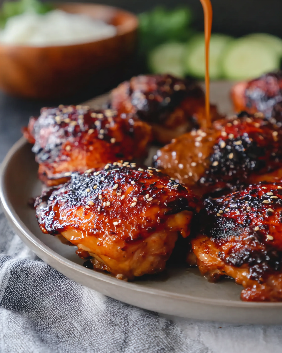 Spicy Miso Chicken Thighs Air Fryer