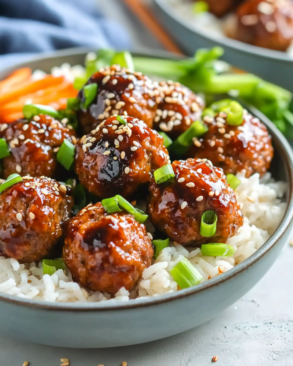 Sticky Pork Meatballs