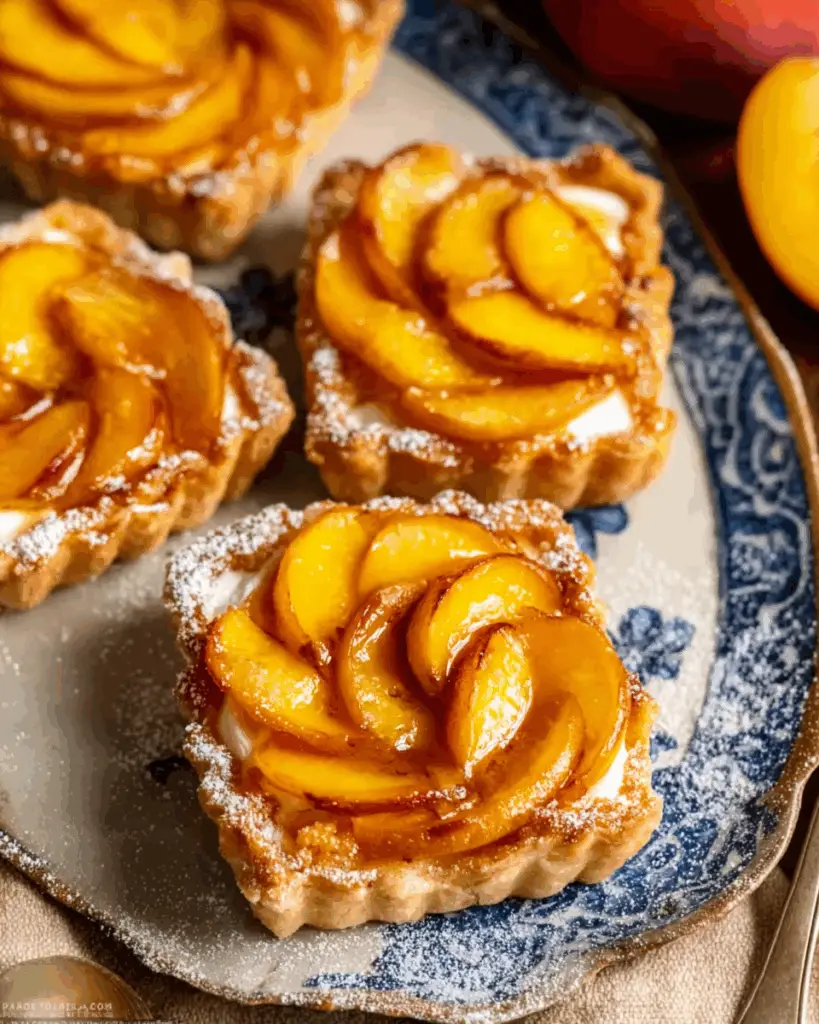 Mini Peach and Cream Cheese Tarts