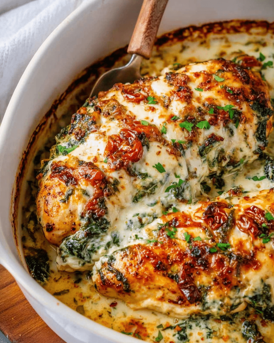 Baked Tuscan Chicken Casserole