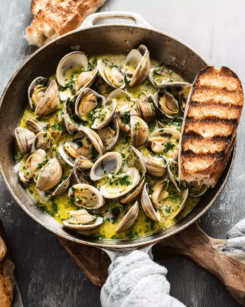 Clams in White Wine with Garlic and Butter