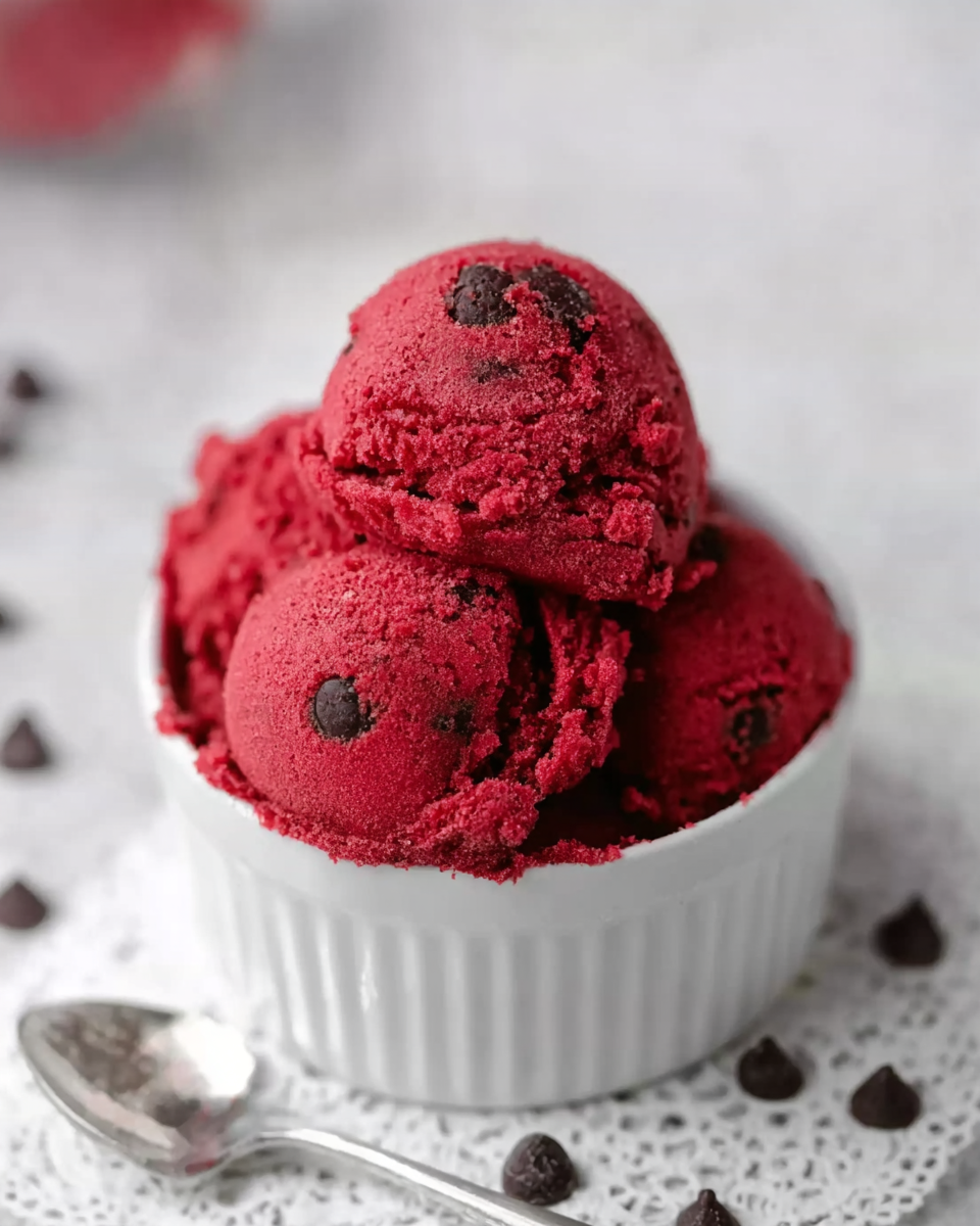 Edible Red Velvet Cookie Dough