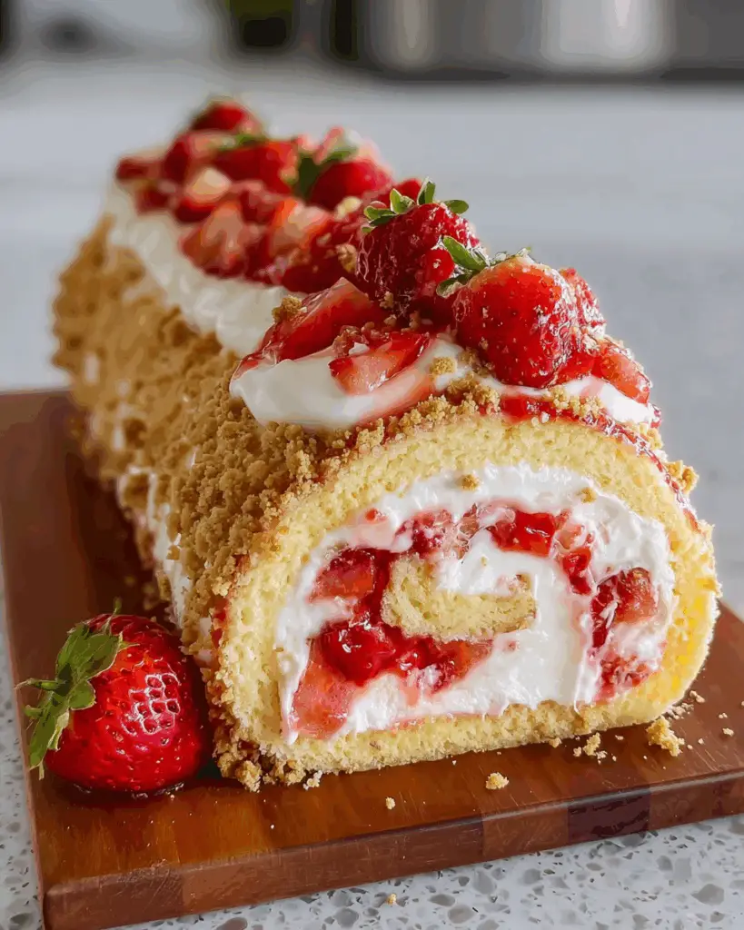 Strawberry Shortcake Cheesecake Roll