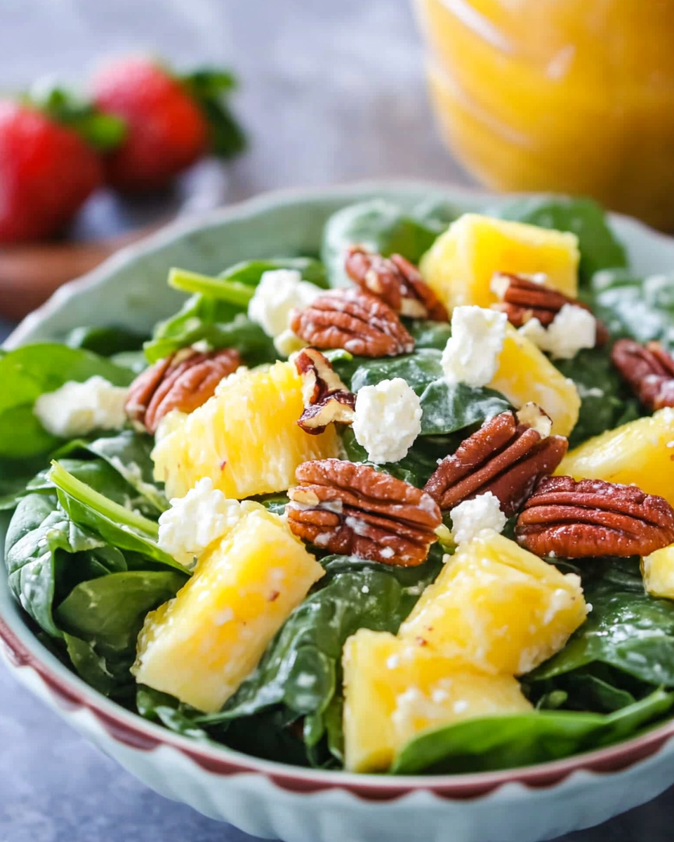 Pineapple Spinach Salad