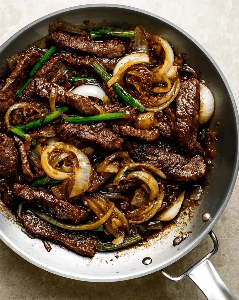 Ginger Beef and Onion Stir Fry