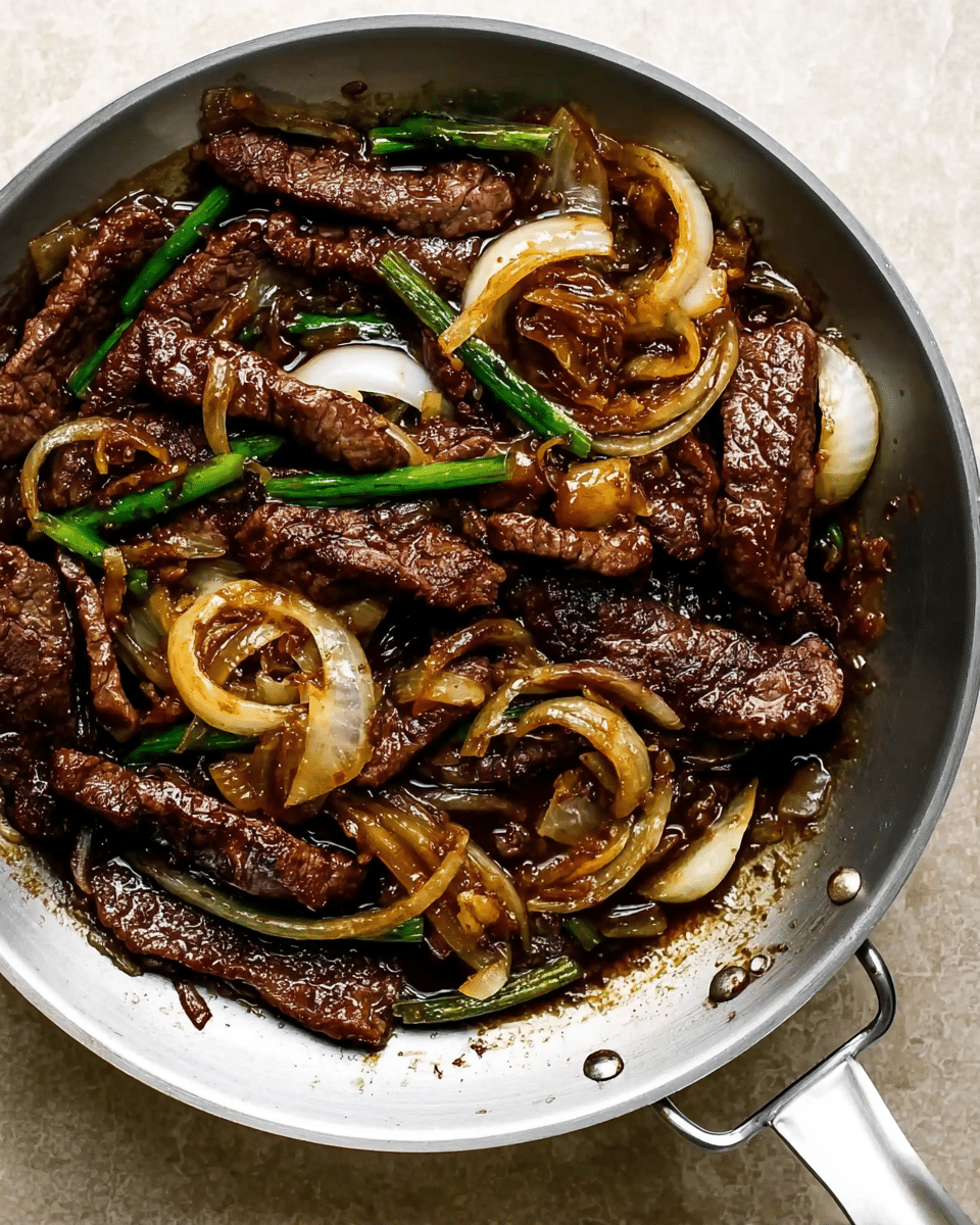 Ginger Beef and Onion Stir Fry