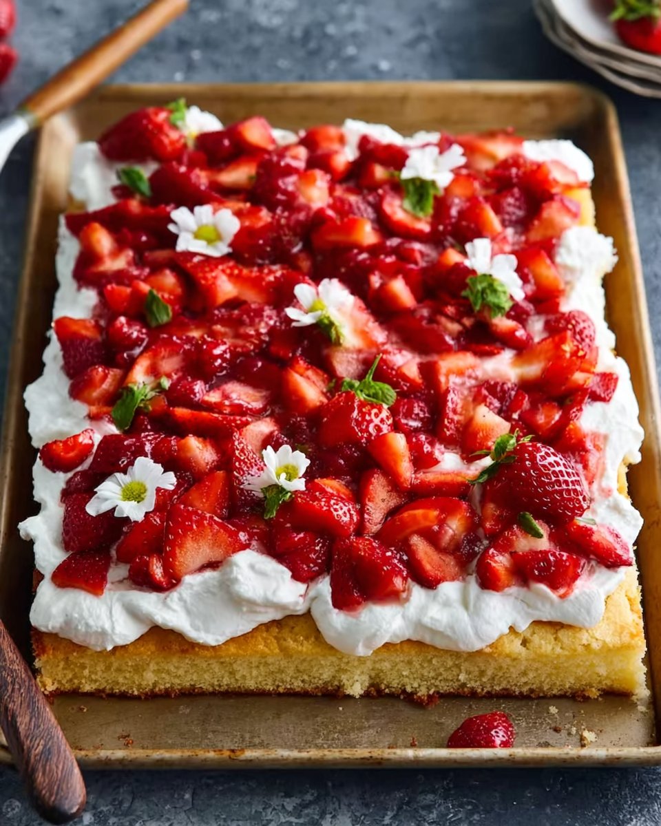Sheet Pan Strawberry Shortcake