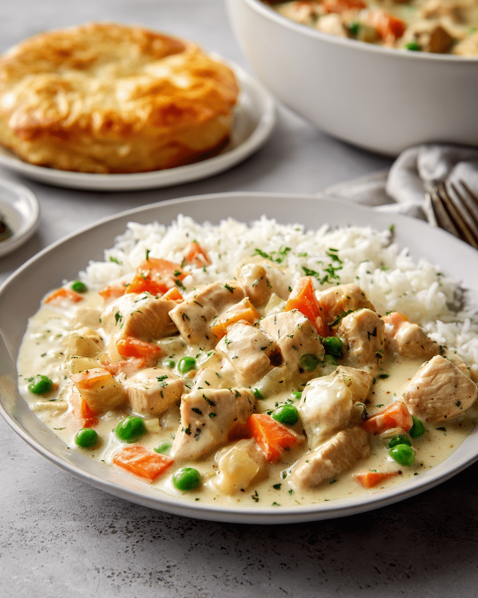 Crustless Chicken Pot Pie
