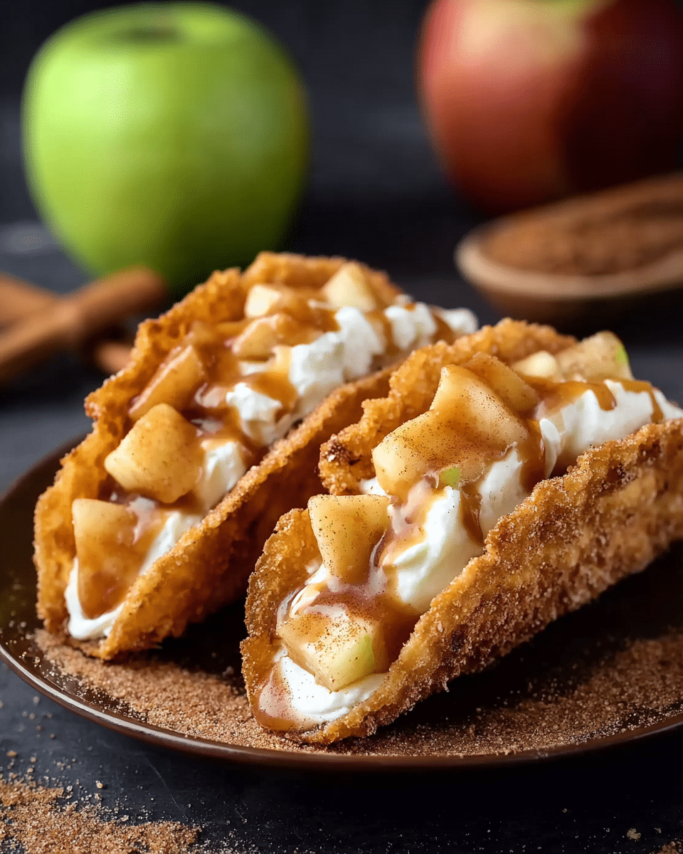 Apple Cheesecake Tacos