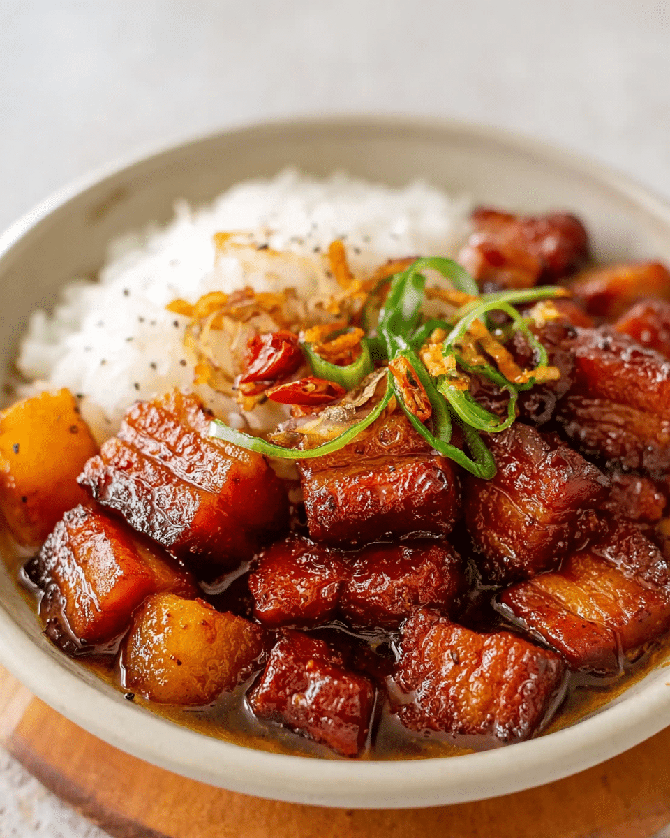 Braised Black Pepper Pork Belly