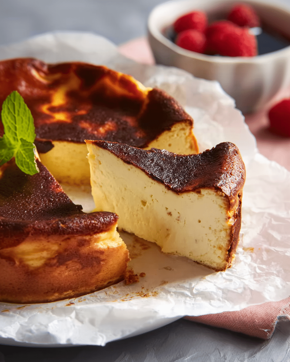 Creamy Burnt Basque Cheesecake