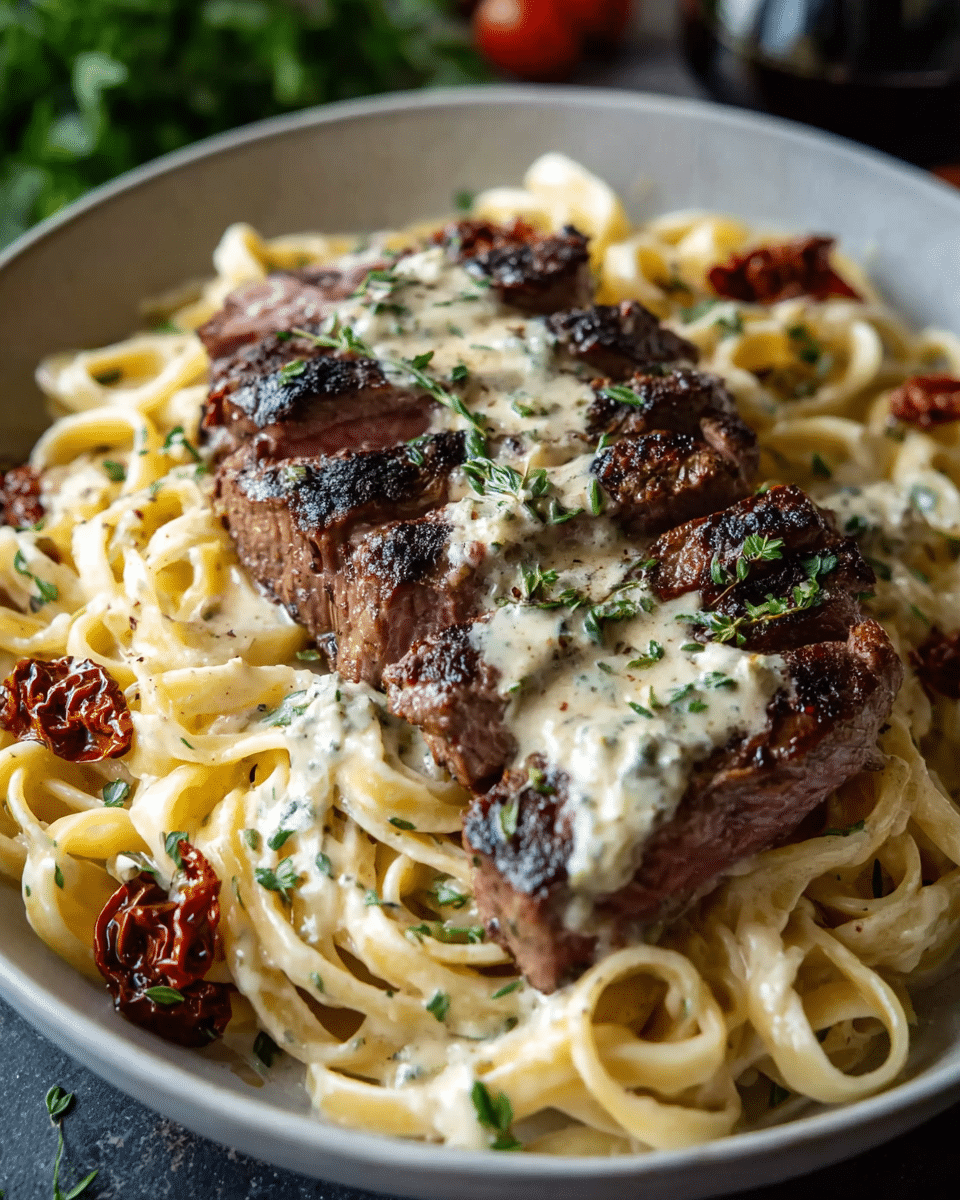 Steak Gorgonzola Alfredo